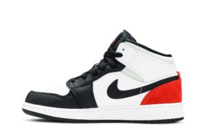 Jordan 1 Mid SE White Black Red Spruce (GS) BQ6931-100 - Brosneaker photo 3