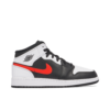Jordan 1 Mid White Black Chile Red (GS) 554725-075 - Brosneaker photo 1