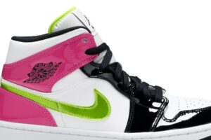 Jordan 1 Mid White Black Cyber Pink CZ9834-100 - Brosneaker photo 2