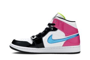 Jordan 1 Mid White Black Cyber Pink CZ9834-100 - Brosneaker photo 3