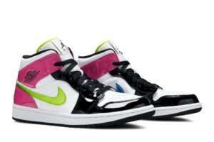 Jordan 1 Mid White Black Cyber Pink CZ9834-100 - Brosneaker photo 8