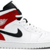 Jordan 1 Mid White Black Gym Red 554724-116 - Brosneaker photo 1