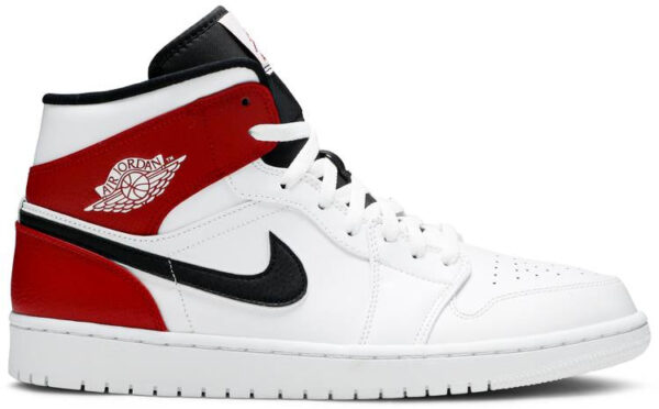 Jordan 1 Mid White Black Gym Red 554724-116 - Brosneaker photo 1