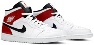 Jordan 1 Mid White Black Gym Red 554724-116 - Brosneaker photo 3