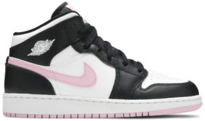 Jordan 1 Mid White Black Light Arctic Pink (GS) 555112-103 - Brosneaker photo 1