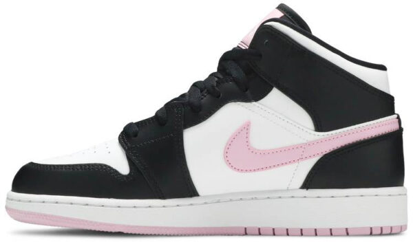 Jordan 1 Mid White Black Light Arctic Pink (GS) 555112-103 - Brosneaker photo 2