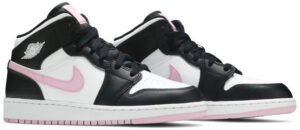 Jordan 1 Mid White Black Light Arctic Pink (GS) 555112-103 - Brosneaker photo 3