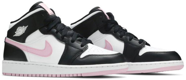 Jordan 1 Mid White Black Light Arctic Pink (GS) 555112-103 - Brosneaker photo 3