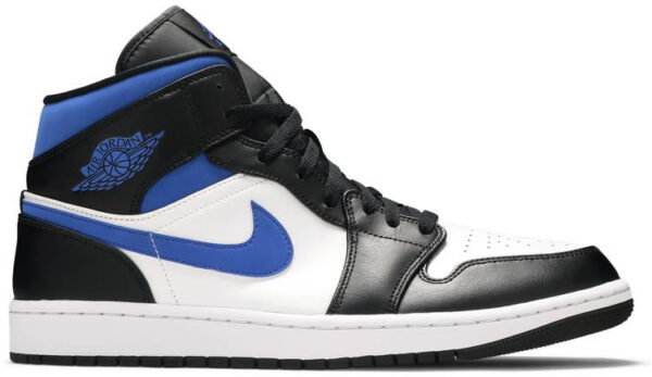 Jordan 1 Mid White Black Racer Blue 554724-140 - Brosneaker photo 1