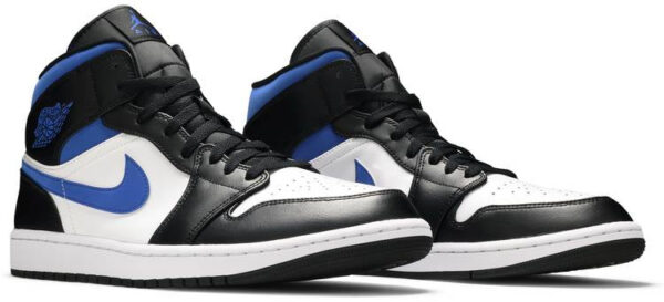 Jordan 1 Mid White Black Racer Blue 554724-140 - Brosneaker photo 3