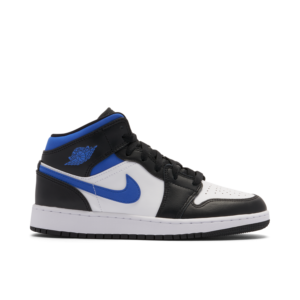 Jordan 1 Mid White Black Racer Blue (GS) 554725-140 - Brosneaker photo 1