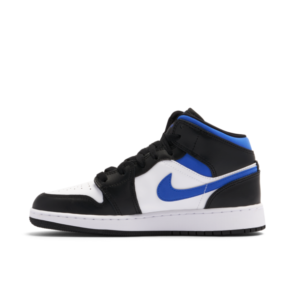 Jordan 1 Mid White Black Racer Blue (GS) 554725-140 - Brosneaker photo 2