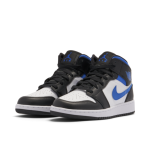 Jordan 1 Mid White Black Racer Blue (GS) 554725-140 - Brosneaker photo 4