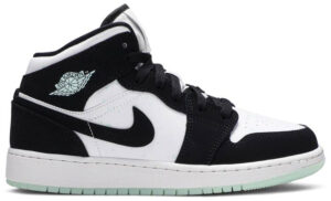 Jordan 1 Mid White Black Teal Tint (GS) BQ6931-103 - Brosneaker photo 1