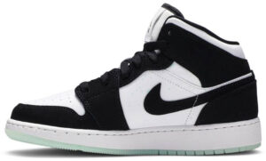 Jordan 1 Mid White Black Teal Tint (GS) BQ6931-103 - Brosneaker photo 2