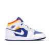 Jordan 1 Mid White Laser Orange Deep Royal Blue (GS) 554725-131 - Brosneaker photo 1