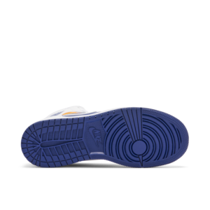Jordan 1 Mid White Laser Orange Deep Royal Blue (GS) 554725-131 - Brosneaker photo 3