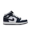 Jordan 1 Mid White Metallic Gold Obsidian (GS) 554725-174 - Brosneaker photo 1