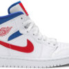 Jordan 1 Mid White Red Royal (Women's) BQ6472-164 - Brosneaker photo 1