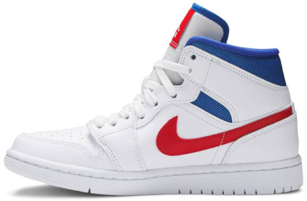 Jordan 1 Mid White Red Royal (Women's) BQ6472-164 - Brosneaker photo 2