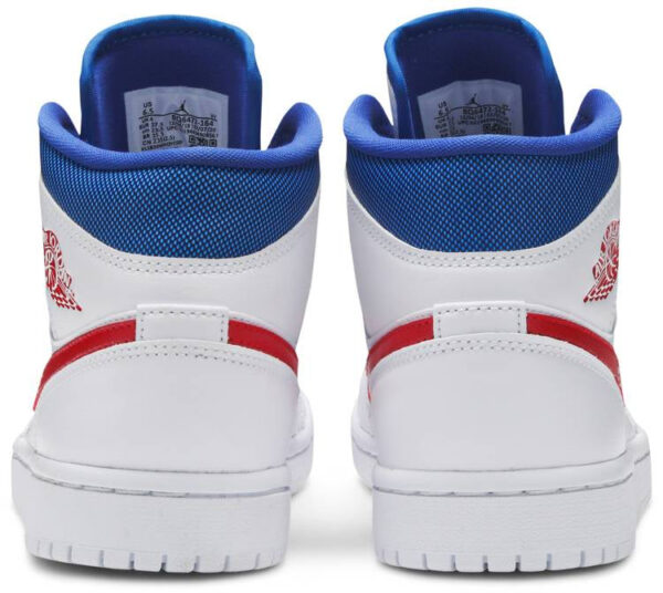 Jordan 1 Mid White Red Royal (Women's) BQ6472-164 - Brosneaker photo 4