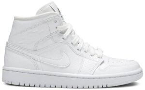 Jordan 1 Mid White Snakeskin (Women's) BQ6472-110 - Brosneaker photo 1
