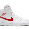Jordan 1 Mid White University Red (Women's) BQ6472-106 - Brosneaker photo 1