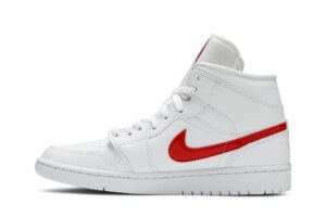 Jordan 1 Mid White University Red (Women's) BQ6472-106 - Brosneaker photo 3
