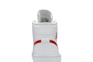 Jordan 1 Mid White University Red (Women's) BQ6472-106 - Brosneaker photo 7