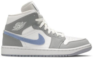Jordan 1 Mid Wolf Grey Aluminum (Women's) BQ6472-105 - Brosneaker photo 1