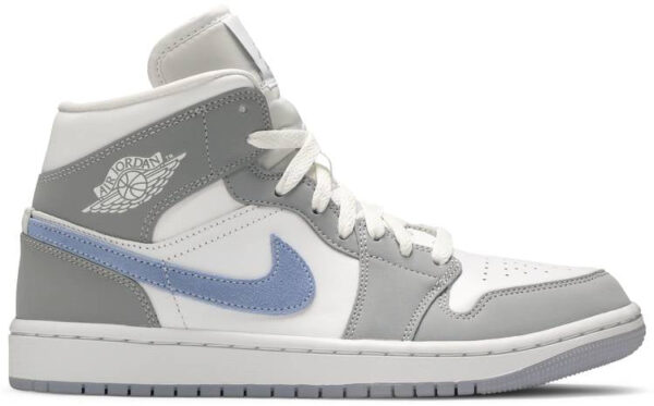 Jordan 1 Mid Wolf Grey Aluminum (Women's) BQ6472-105 - Brosneaker photo 1