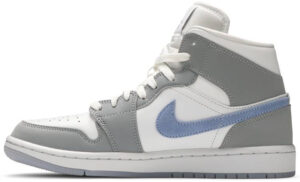 Jordan 1 Mid Wolf Grey Aluminum (Women's) BQ6472-105 - Brosneaker photo 2