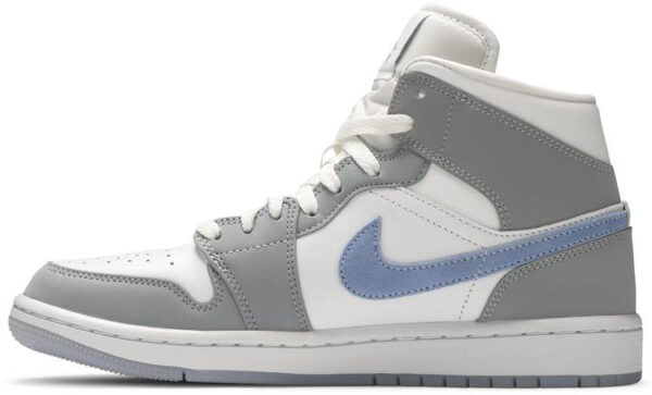 Jordan 1 Mid Wolf Grey Aluminum (Women's) BQ6472-105 - Brosneaker photo 2