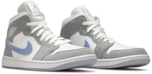 Jordan 1 Mid Wolf Grey Aluminum (Women's) BQ6472-105 - Brosneaker photo 3