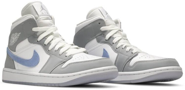 Jordan 1 Mid Wolf Grey Aluminum (Women's) BQ6472-105 - Brosneaker photo 3