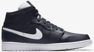 Jordan 1 Retro Mid Obsidian White 554724-402 - Brosneaker photo 2