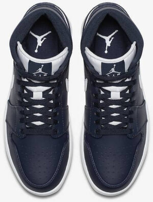 Jordan 1 Retro Mid Obsidian White 554724-402 - Brosneaker photo 4