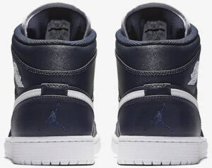 Jordan 1 Retro Mid Obsidian White 554724-402 - Brosneaker photo 5