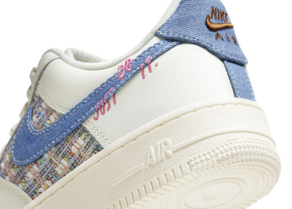 Nike Air Force 1 Low '07 LX Denim Swoosh Boucle (Women's) FJ7740-141 - Brosneaker photo 5