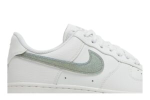 Nike Air Force 1 Low White Gold Glitter Swoosh (Women's) DH4407-101 - Brosneaker photo 2