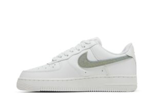 Nike Air Force 1 Low White Gold Glitter Swoosh (Women's) DH4407-101 - Brosneaker photo 3