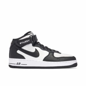 Nike Air Force 1 Mid Stussy Light Bone Black DJ7840-002 - Brosneaker photo 1
