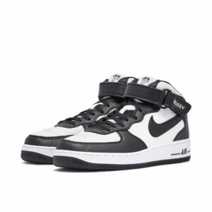 Nike Air Force 1 Mid Stussy Light Bone Black DJ7840-002 - Brosneaker photo 4