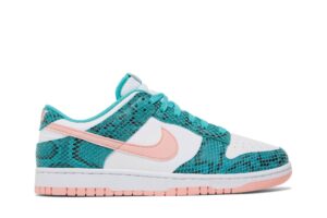 Nike Dunk Low Snakeskin Washed Teal Bleached Coral DR8577-300 - Brosneaker photo 1