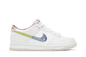 Nike Dunk Low White Multi-Color Paisley (GS) FN8913-141 - Brosneaker photo 1